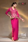 Taj By Gulzar Crepe Beautiful Beads Work Online Designer Indo Westerns Wholesale